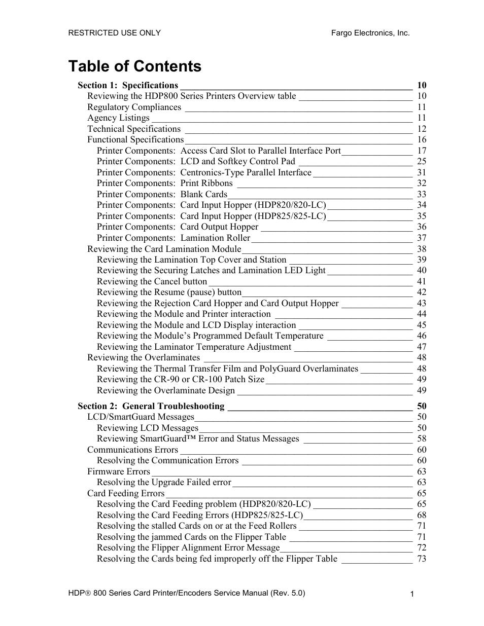 FARGO electronic HDP820 User Manual | Page 15 / 370