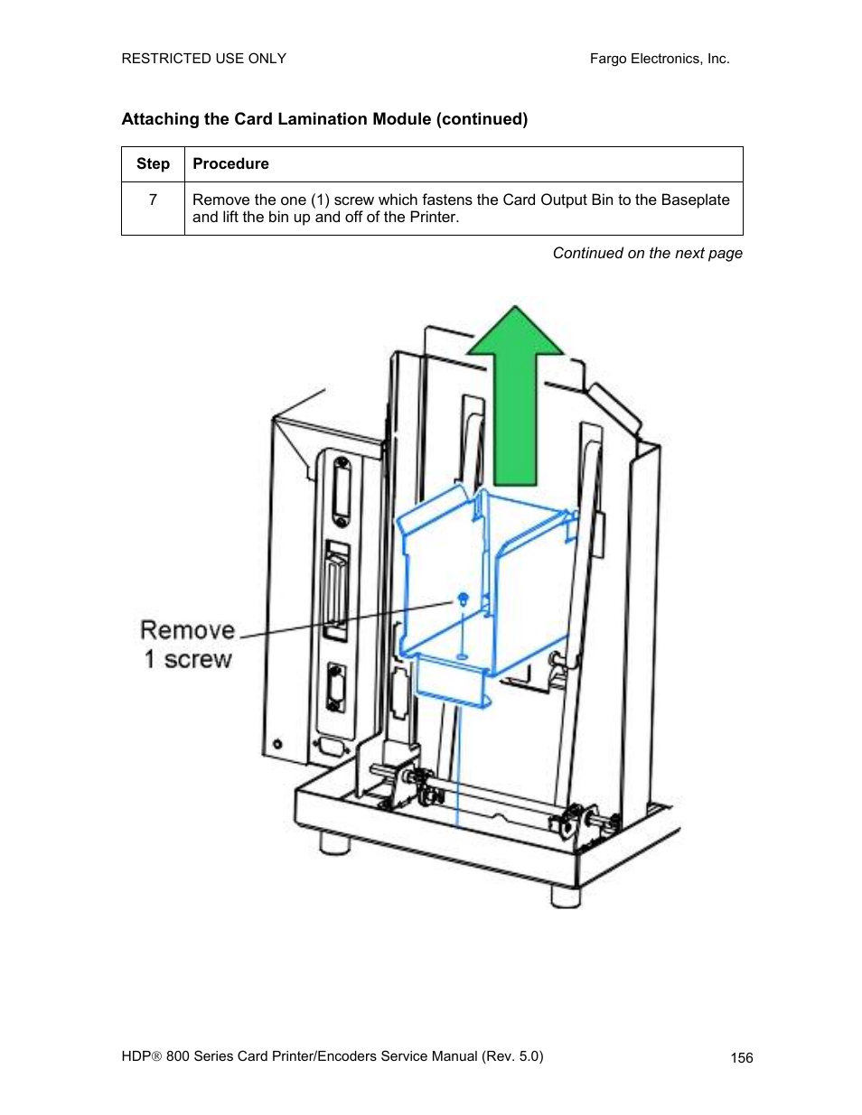 Attaching the card lamination module (continued) | FARGO electronic HDP820 User Manual | Page 170 / 370