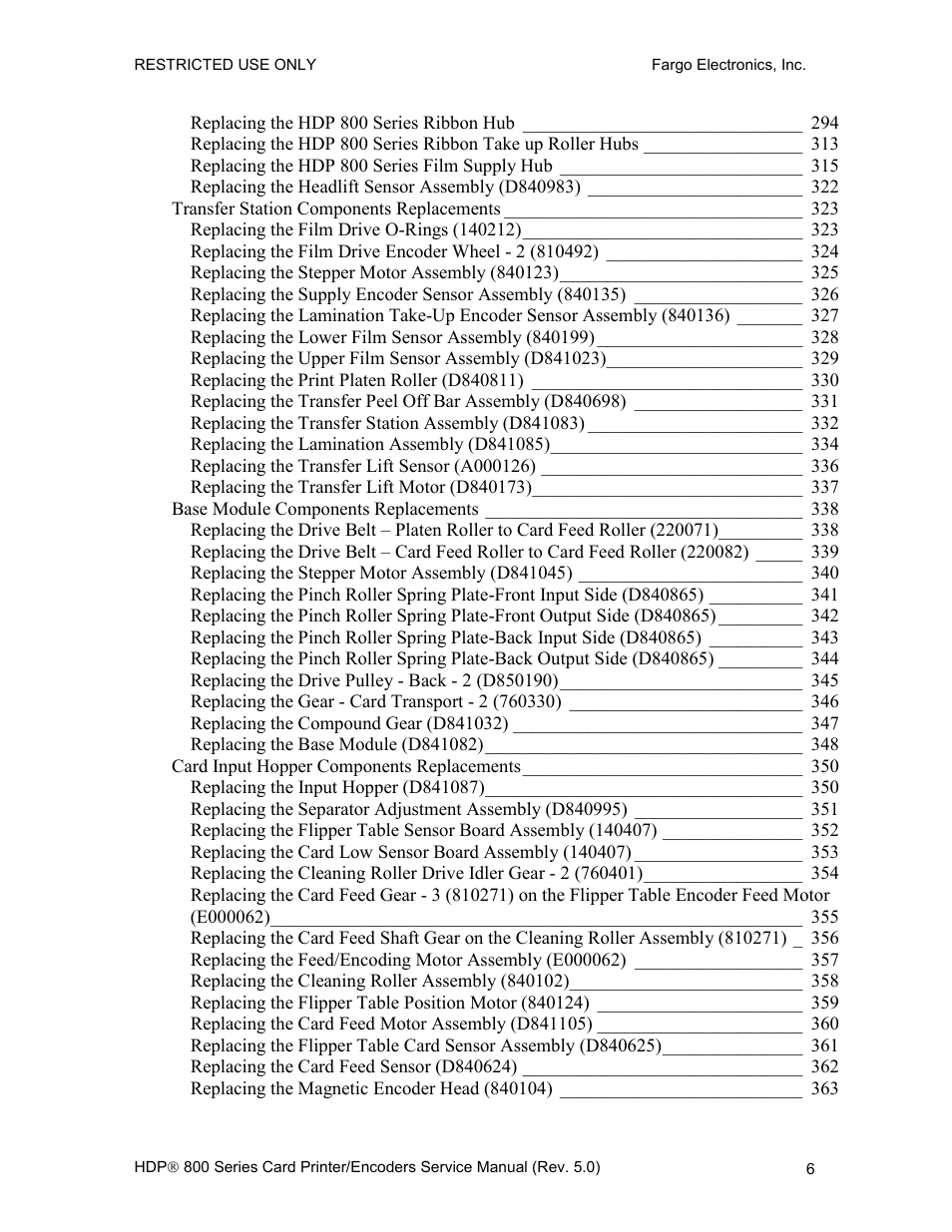 FARGO electronic HDP820 User Manual | Page 20 / 370