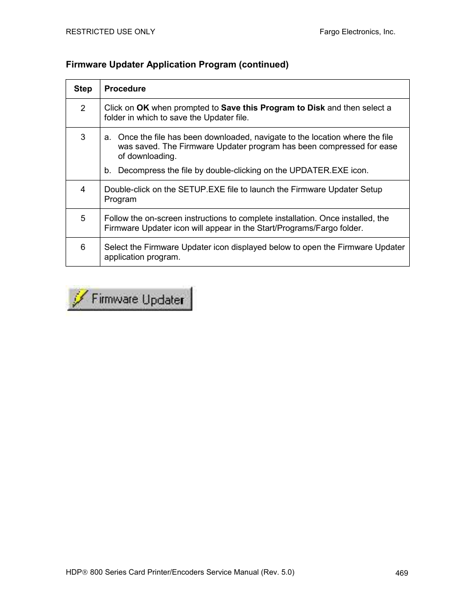 Firmware updater application program (continued) | FARGO electronic HDP820 User Manual | Page 304 / 370