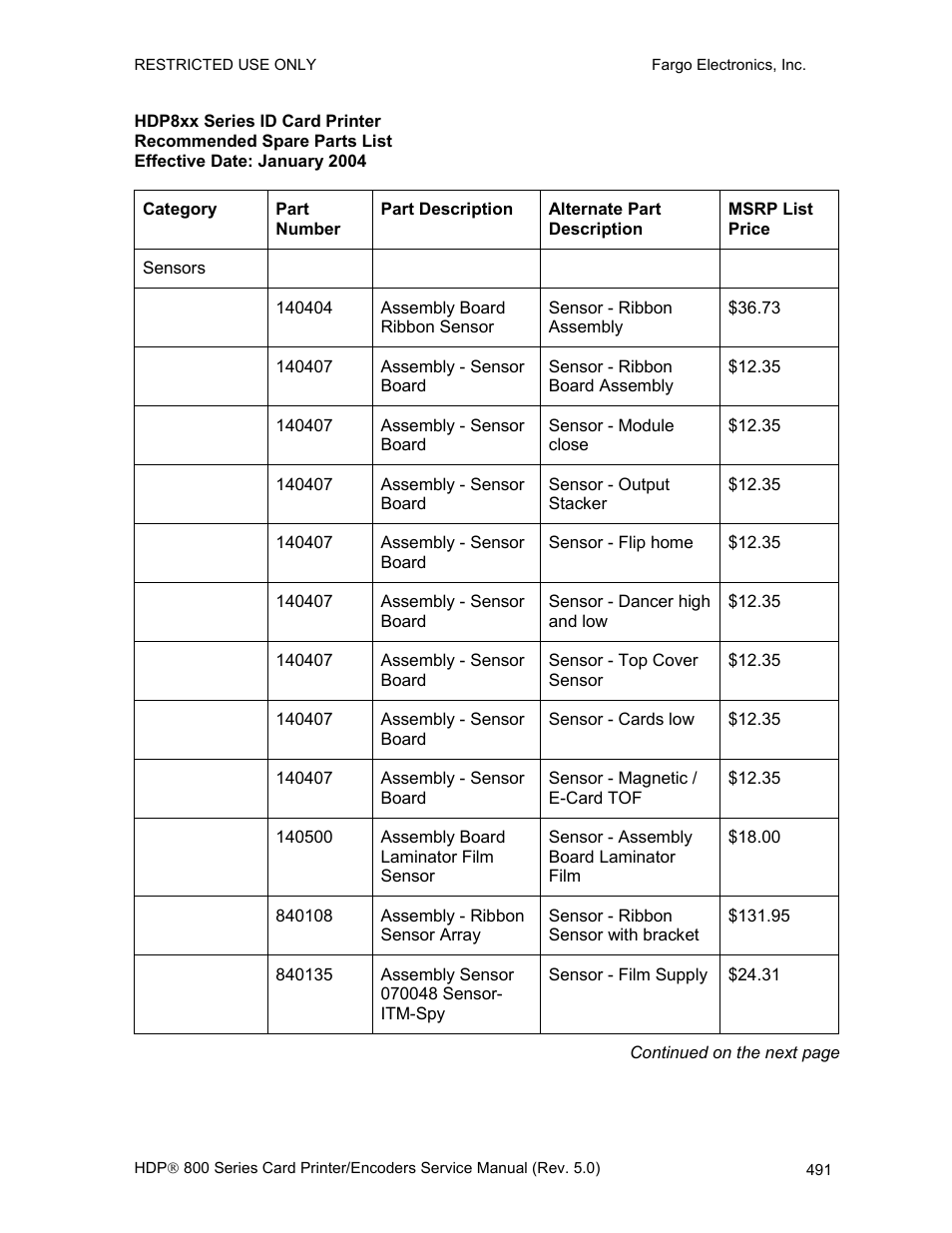 FARGO electronic HDP820 User Manual | Page 326 / 370