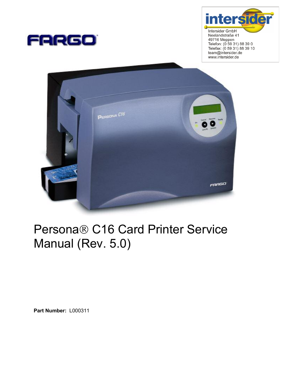 FARGO electronic C16 User Manual | 259 pages