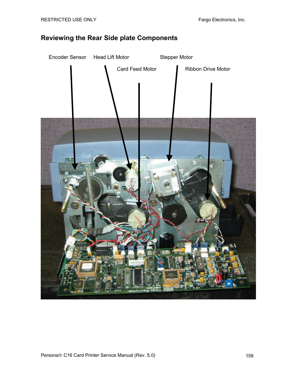 Reviewing the rear side plate components | FARGO electronic C16 User Manual | Page 167 / 259