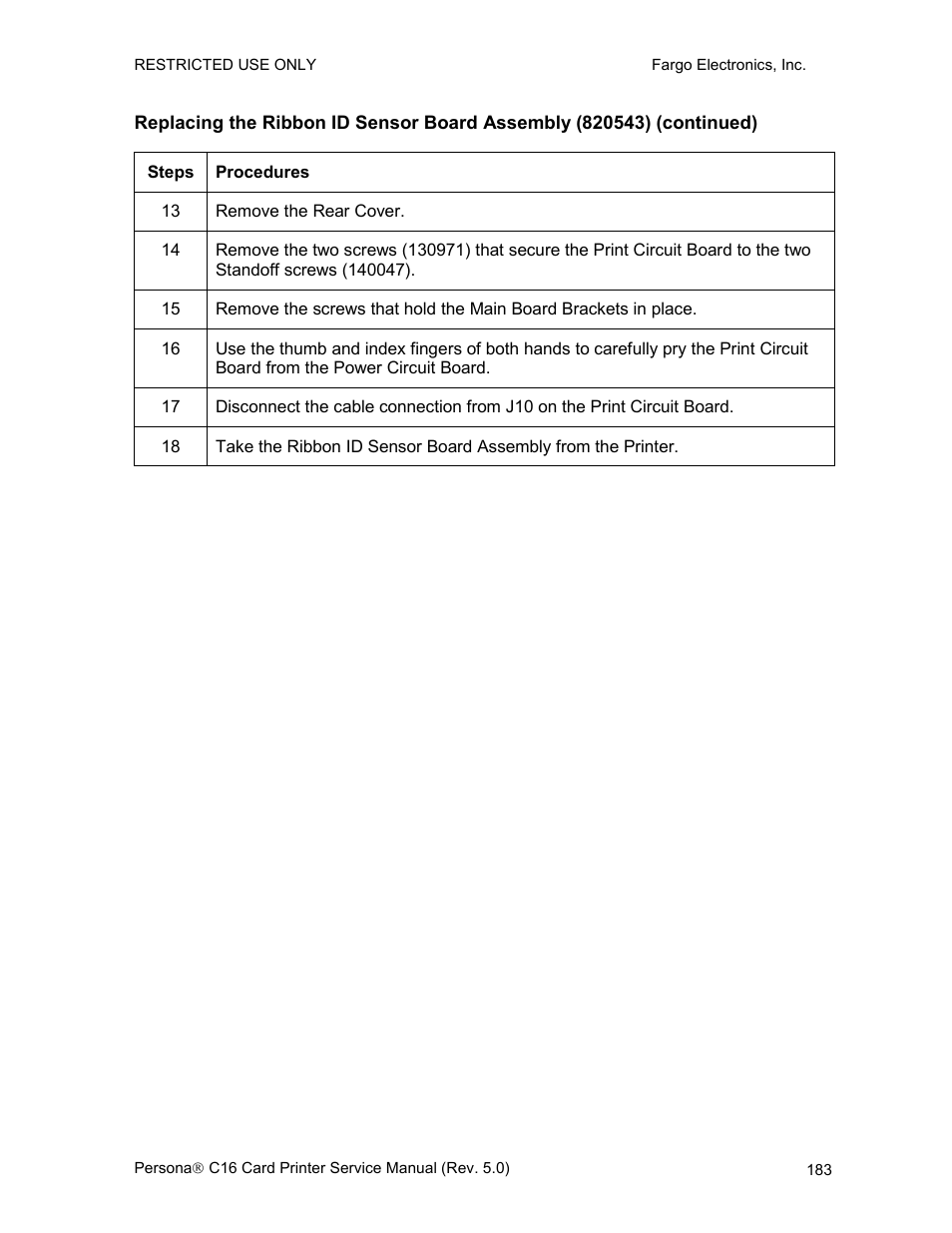 FARGO electronic C16 User Manual | Page 192 / 259