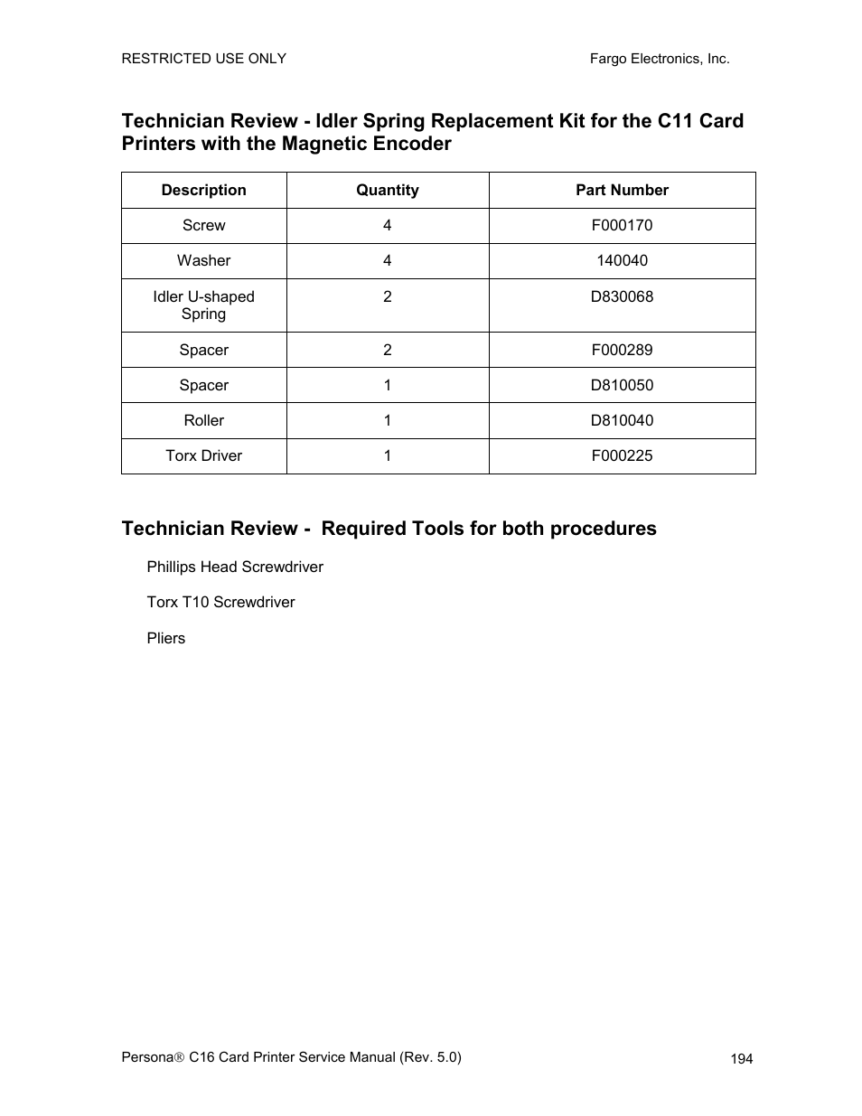 FARGO electronic C16 User Manual | Page 203 / 259