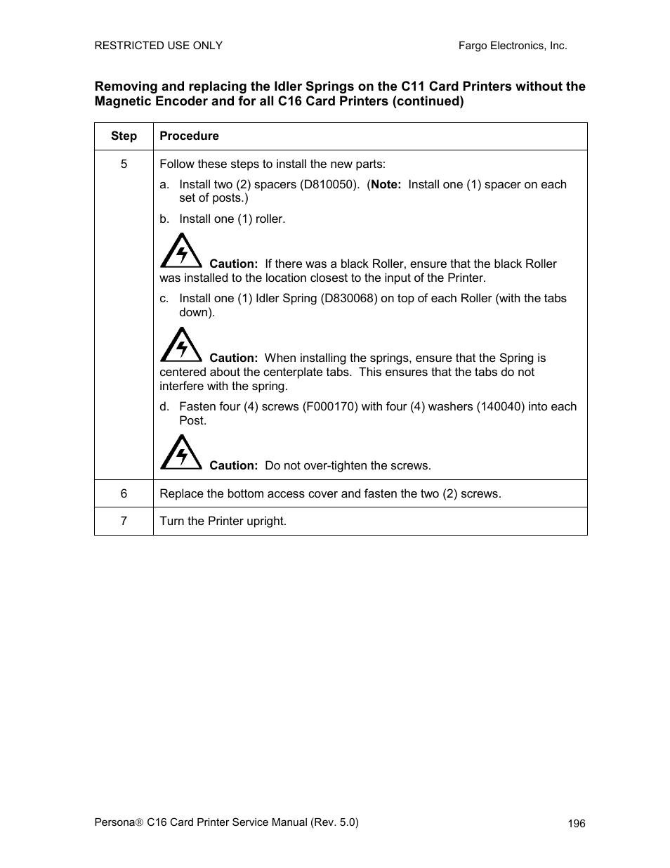 FARGO electronic C16 User Manual | Page 205 / 259