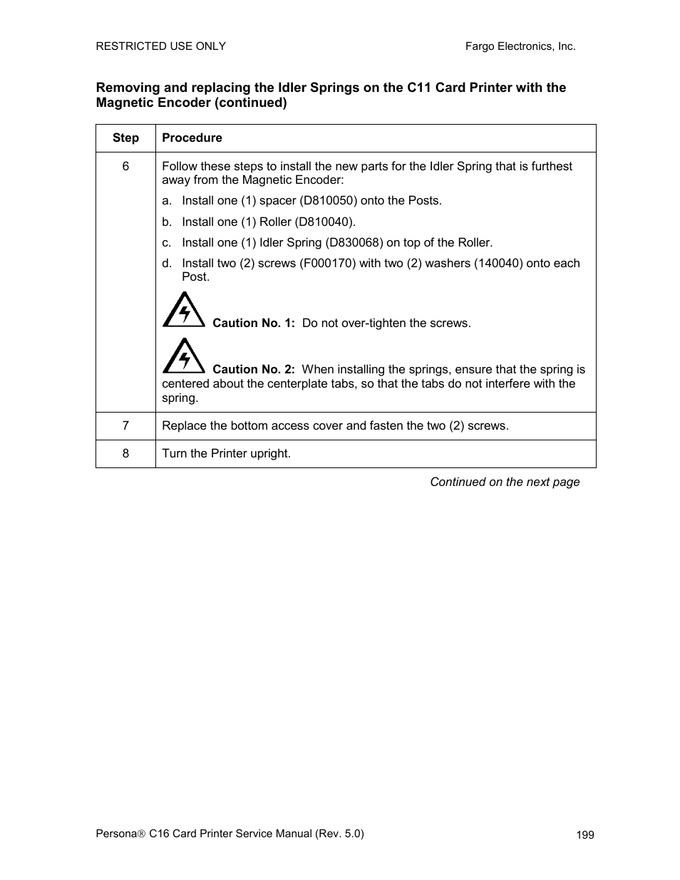 FARGO electronic C16 User Manual | Page 208 / 259