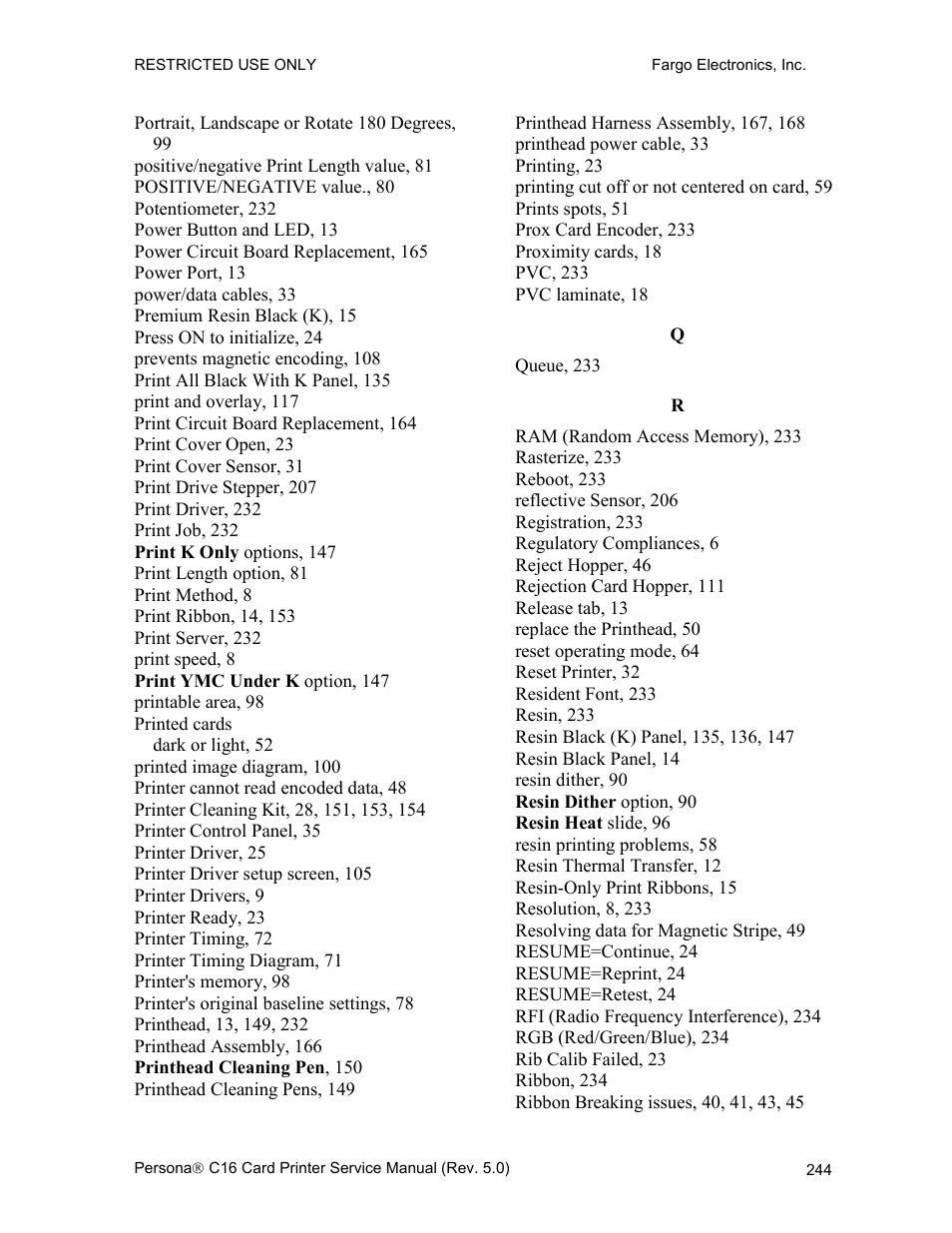 FARGO electronic C16 User Manual | Page 253 / 259