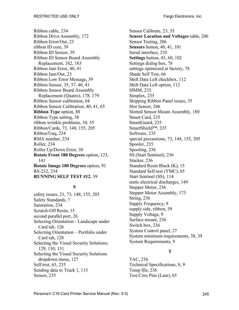 FARGO electronic C16 User Manual | Page 254 / 259