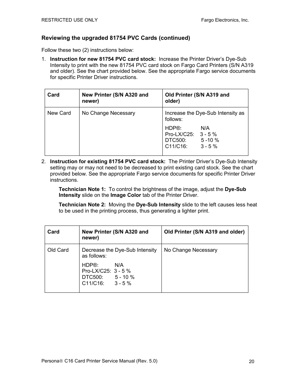 Reviewing the upgraded 81754 pvc cards (continued) | FARGO electronic C16 User Manual | Page 29 / 259