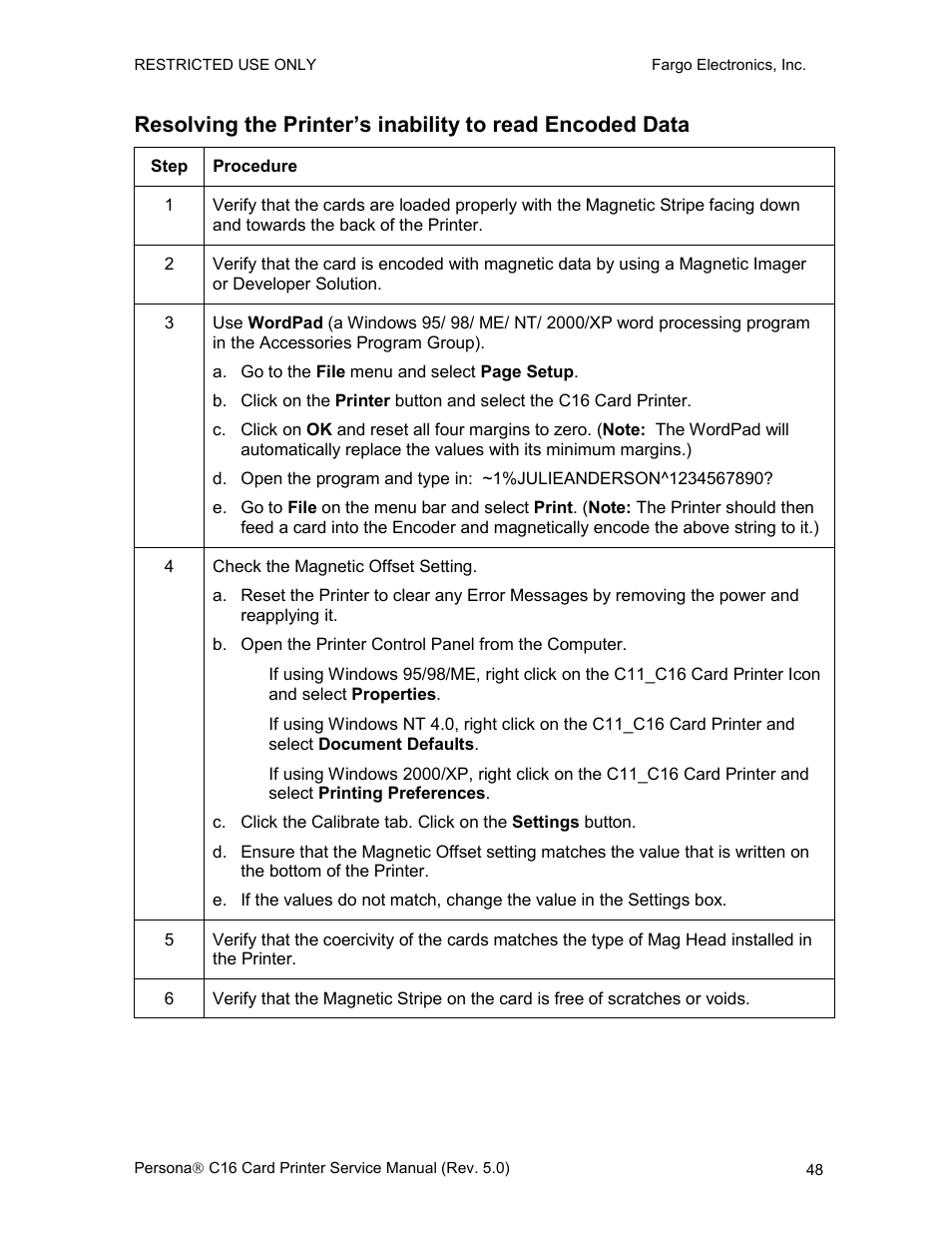 FARGO electronic C16 User Manual | Page 57 / 259