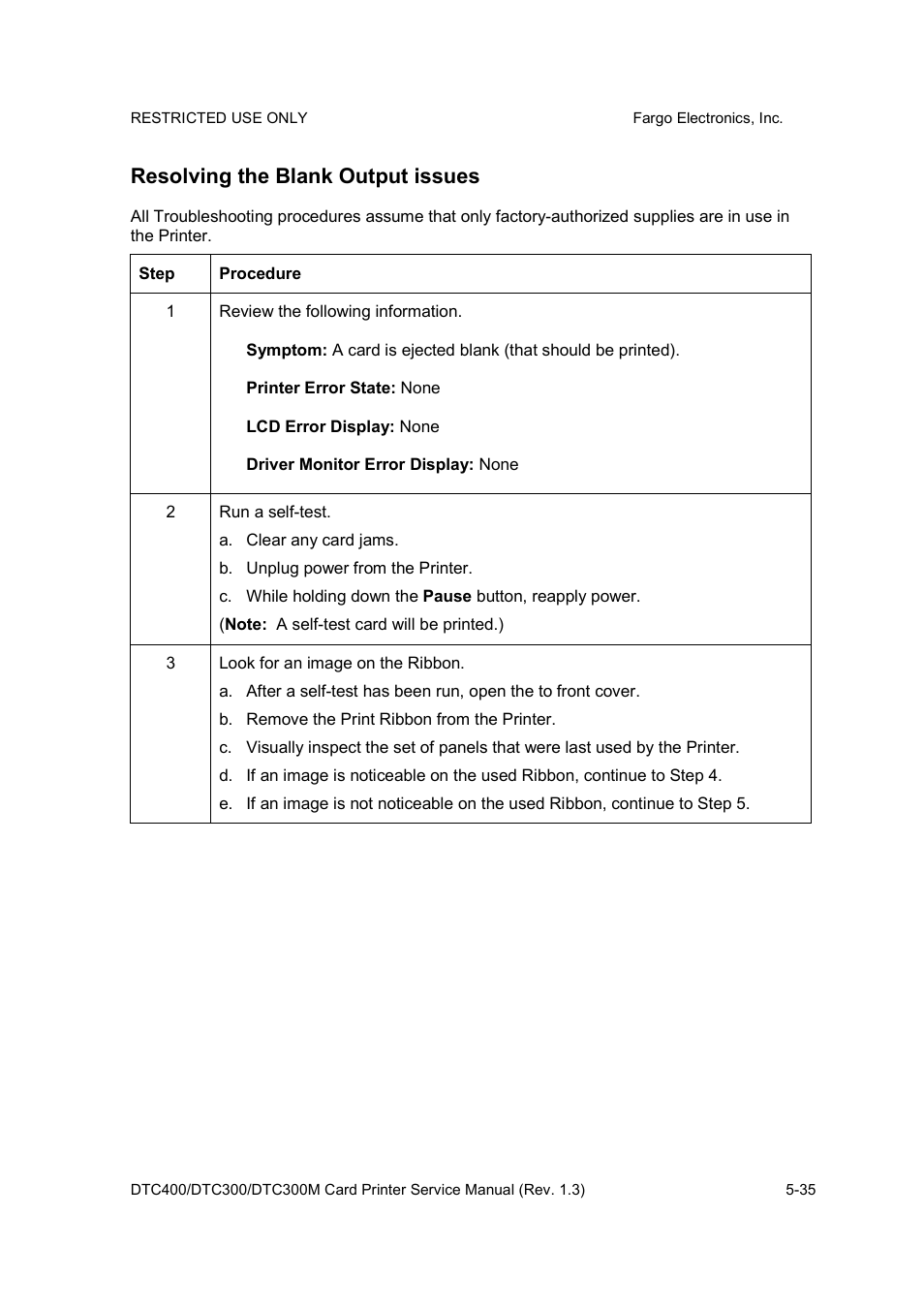 Resolving the blank output issues | FARGO electronic DTC300 User Manual | Page 108 / 446