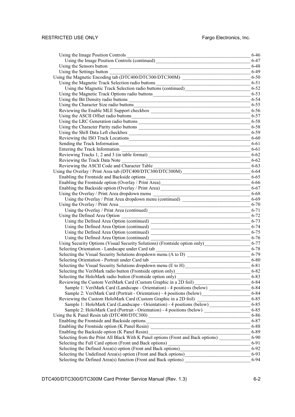 FARGO electronic DTC300 User Manual | Page 131 / 446
