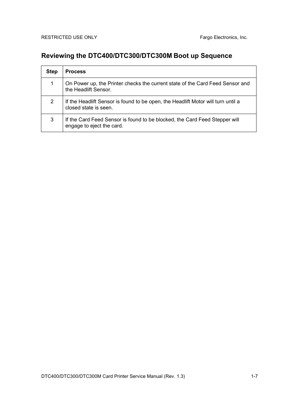 Boot up sequence | FARGO electronic DTC300 User Manual | Page 15 / 446