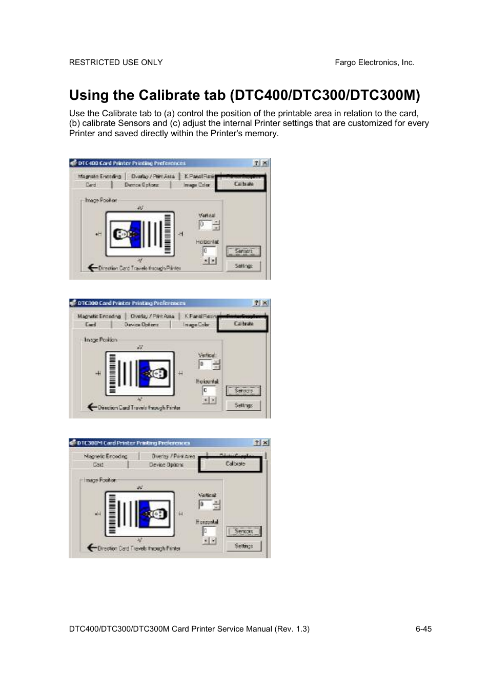 FARGO electronic DTC300 User Manual | Page 174 / 446