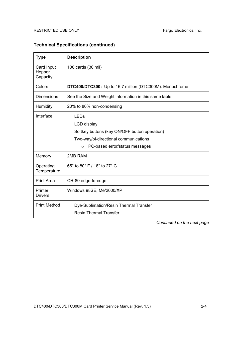 FARGO electronic DTC300 User Manual | Page 19 / 446