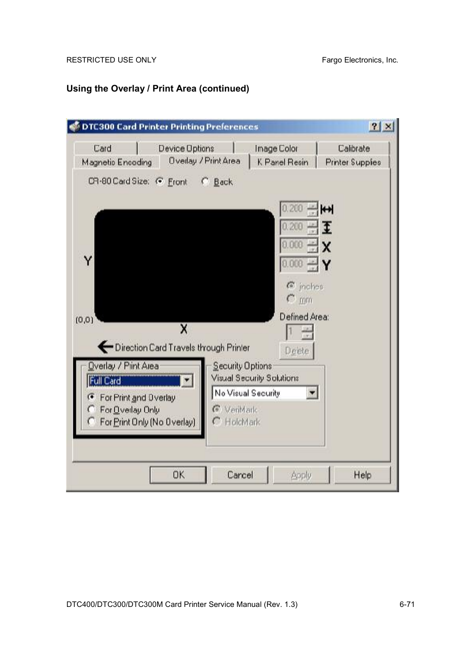 FARGO electronic DTC300 User Manual | Page 200 / 446