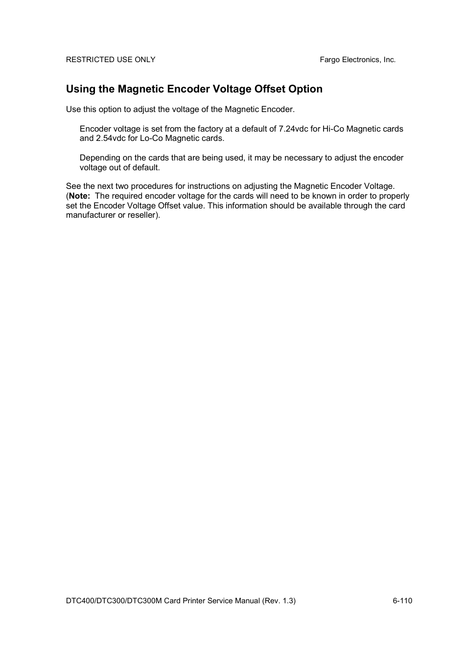 Using the magnetic encoder voltage offset option | FARGO electronic DTC300 User Manual | Page 239 / 446