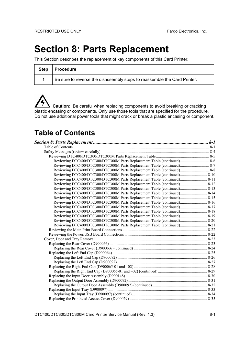 FARGO electronic DTC300 User Manual | Page 255 / 446