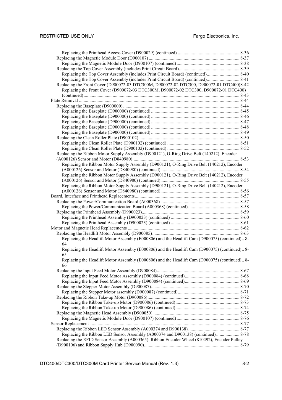 FARGO electronic DTC300 User Manual | Page 256 / 446