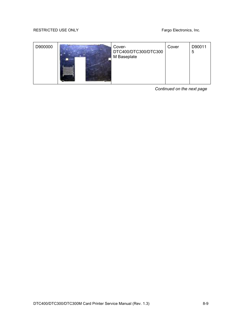 FARGO electronic DTC300 User Manual | Page 263 / 446