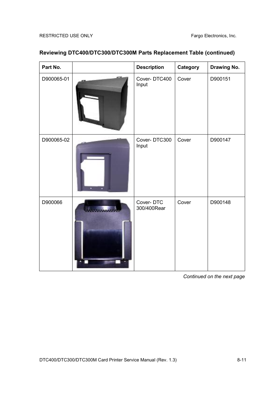 FARGO electronic DTC300 User Manual | Page 265 / 446