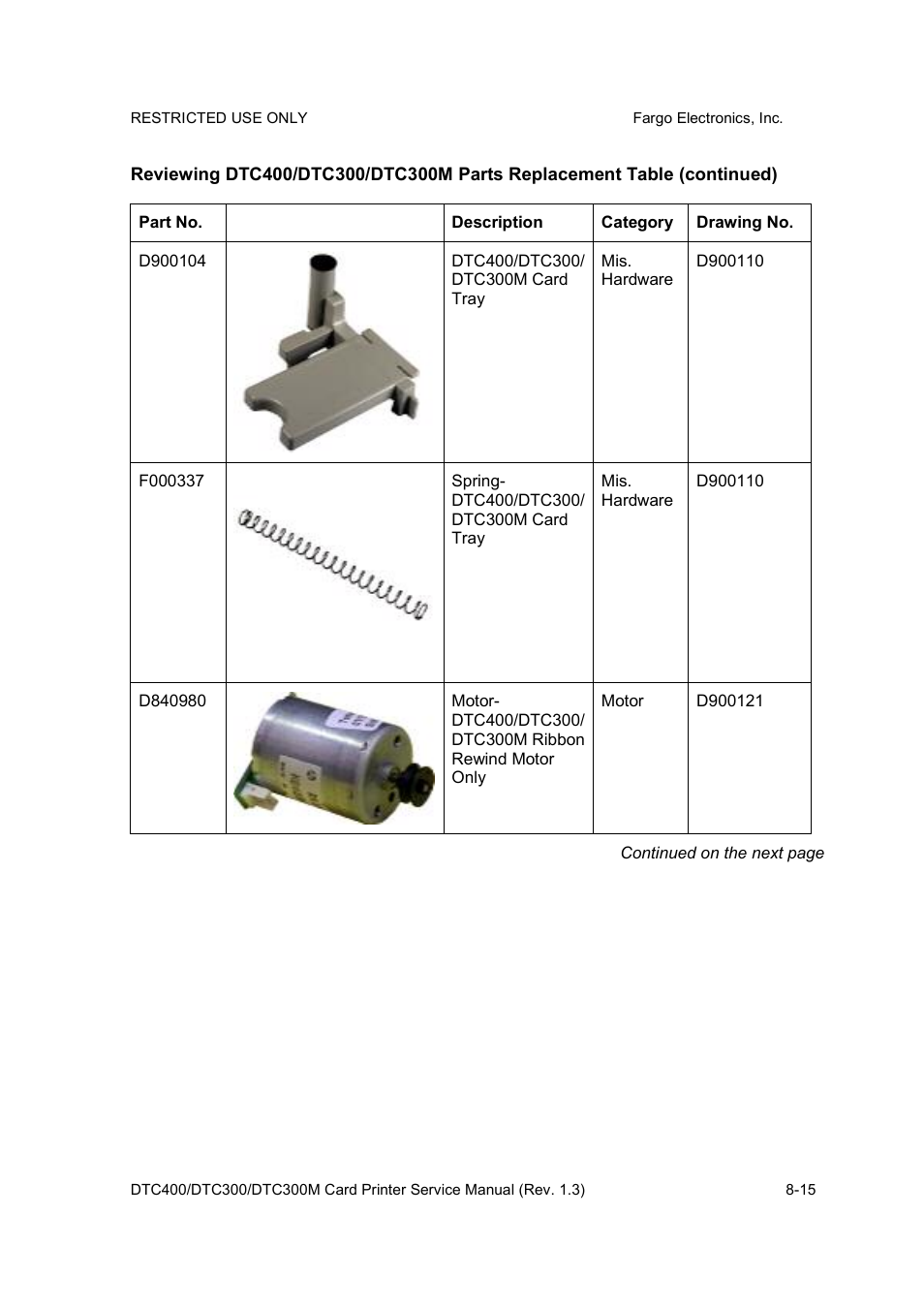 FARGO electronic DTC300 User Manual | Page 269 / 446