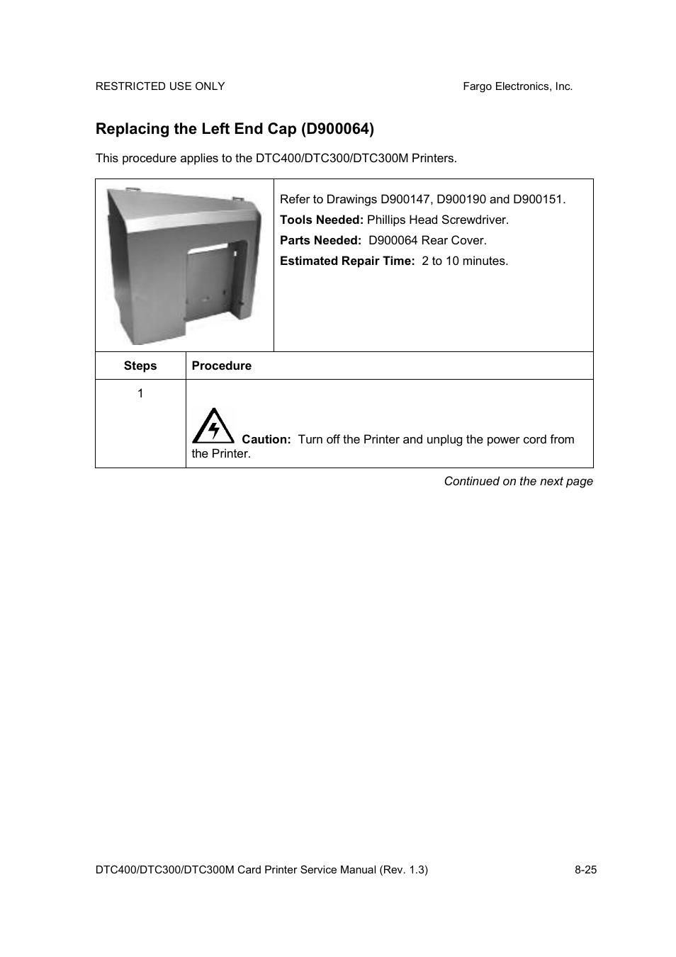 FARGO electronic DTC300 User Manual | Page 279 / 446