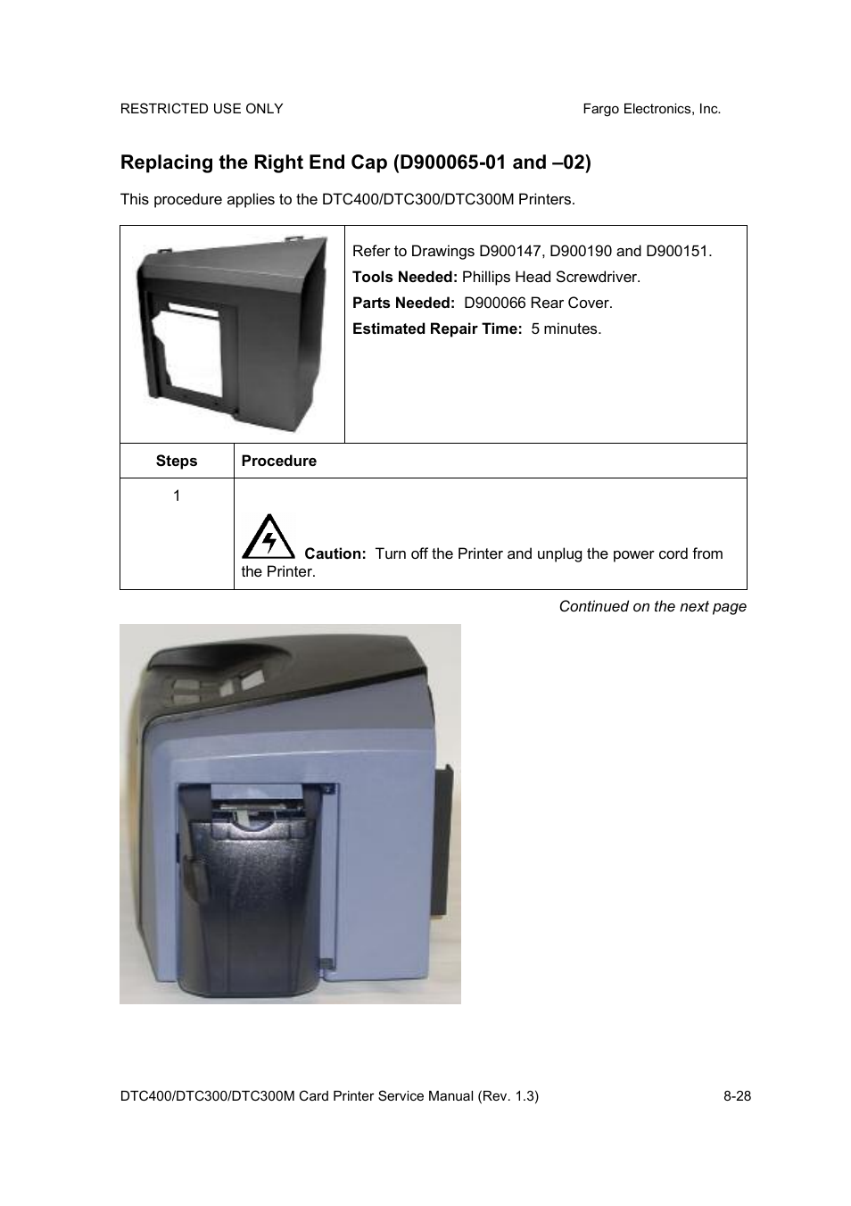 FARGO electronic DTC300 User Manual | Page 282 / 446