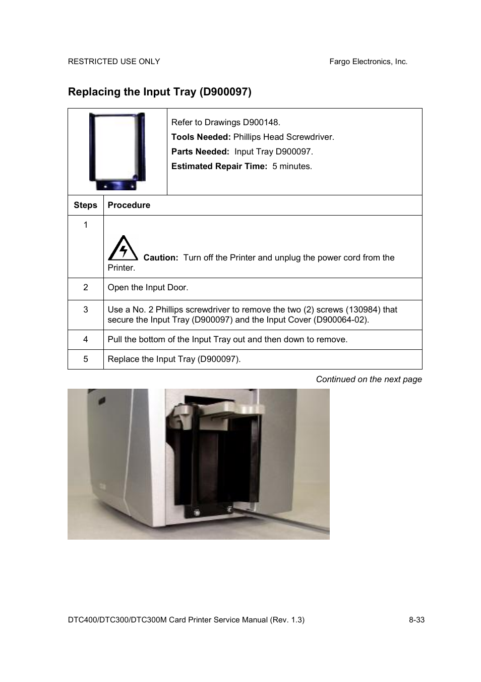 FARGO electronic DTC300 User Manual | Page 287 / 446