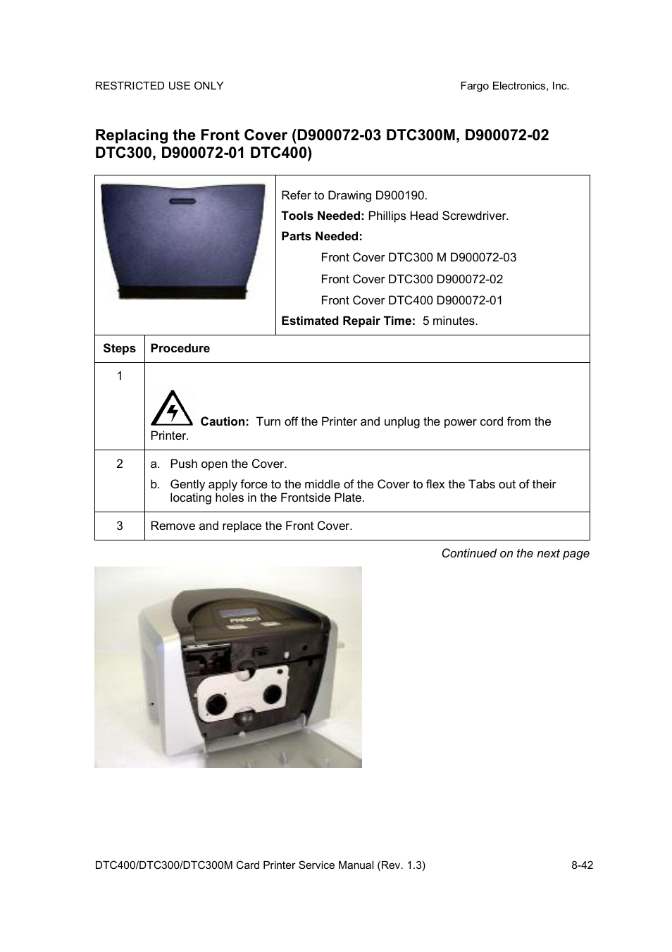 FARGO electronic DTC300 User Manual | Page 296 / 446