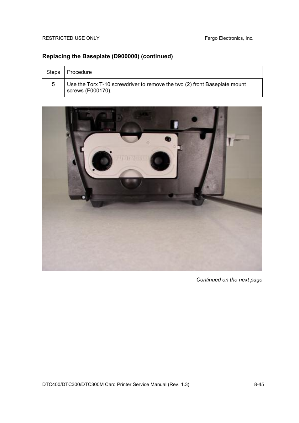 FARGO electronic DTC300 User Manual | Page 299 / 446