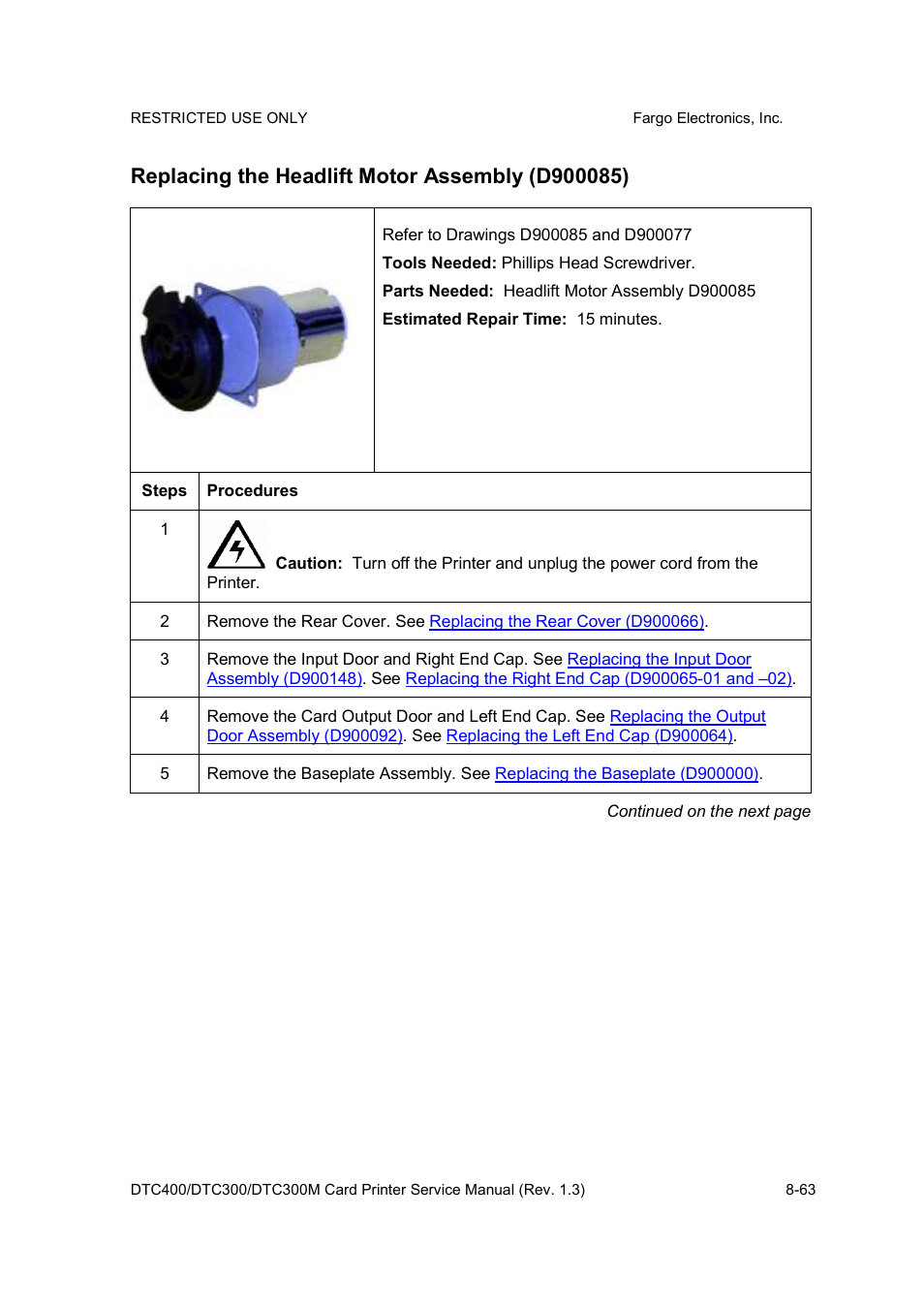 FARGO electronic DTC300 User Manual | Page 317 / 446