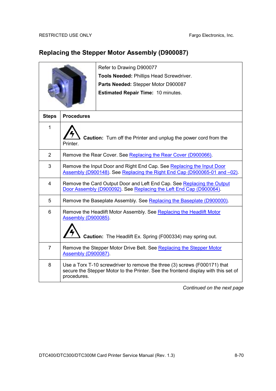 FARGO electronic DTC300 User Manual | Page 324 / 446