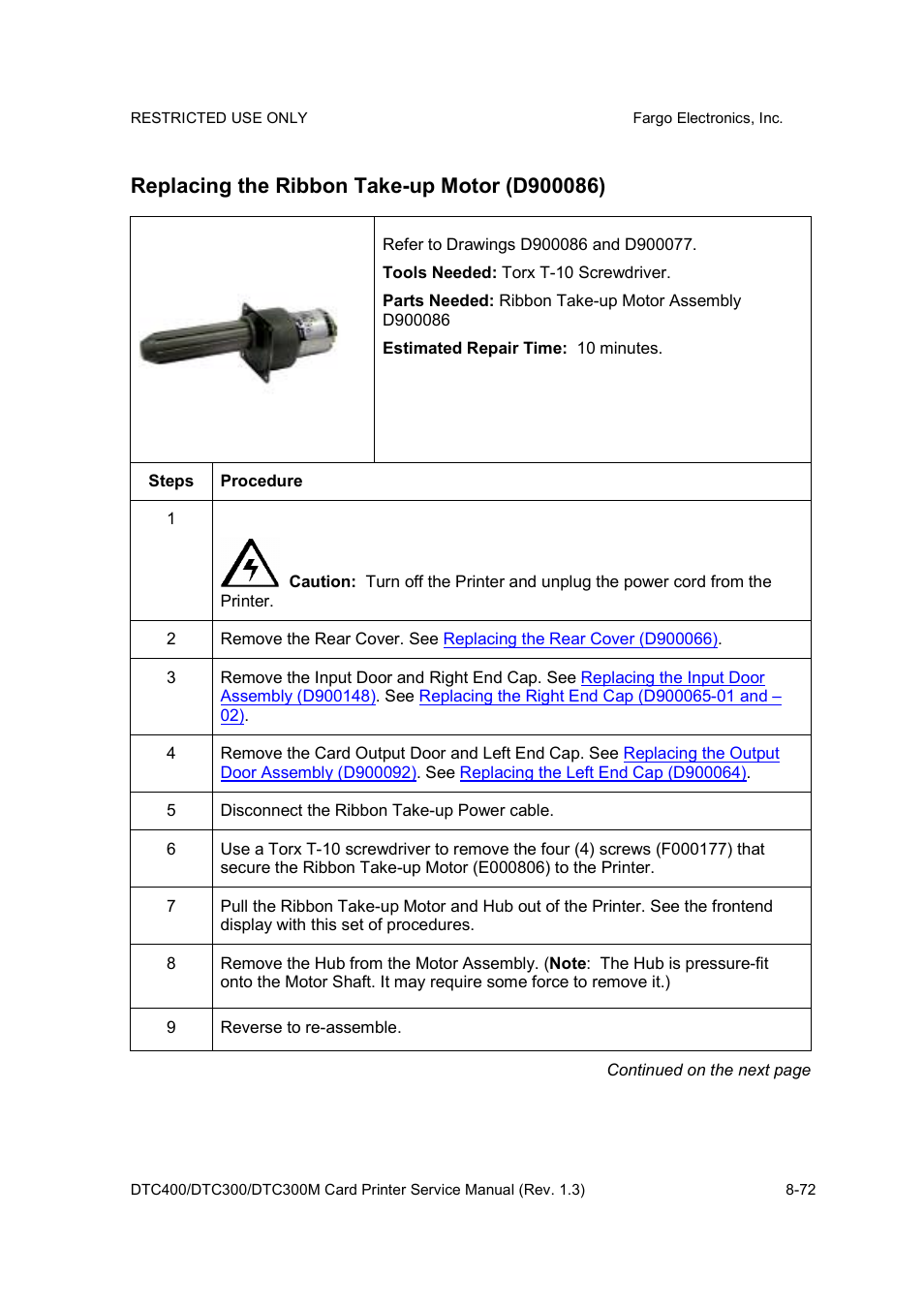 FARGO electronic DTC300 User Manual | Page 326 / 446