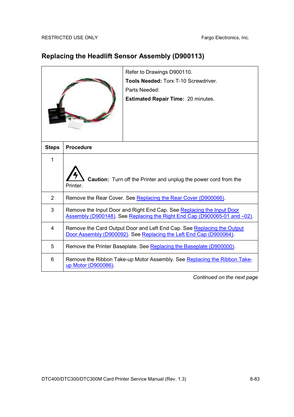 FARGO electronic DTC300 User Manual | Page 337 / 446