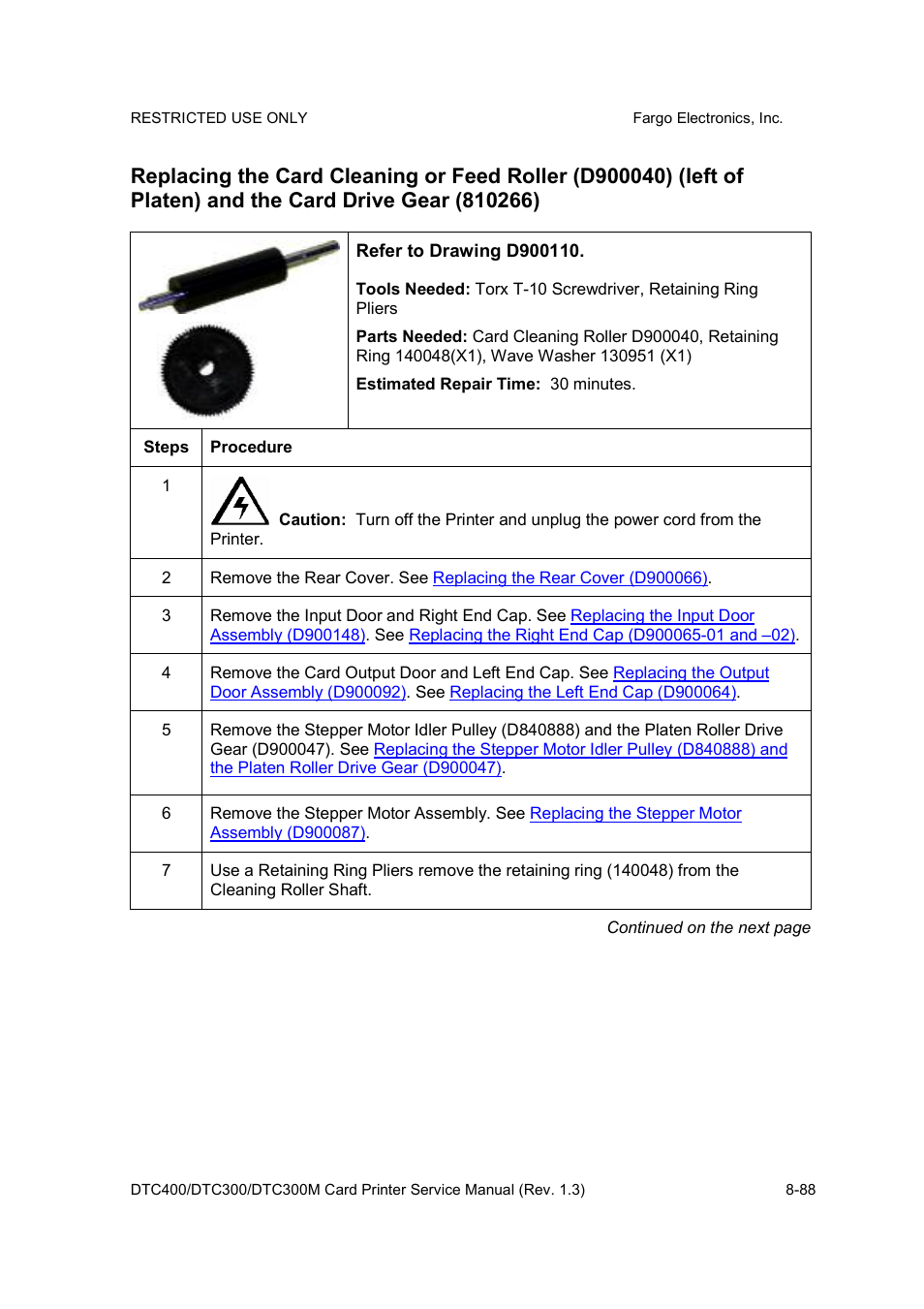 FARGO electronic DTC300 User Manual | Page 342 / 446