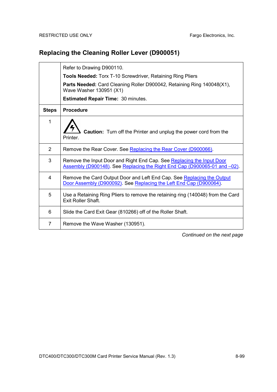 FARGO electronic DTC300 User Manual | Page 353 / 446