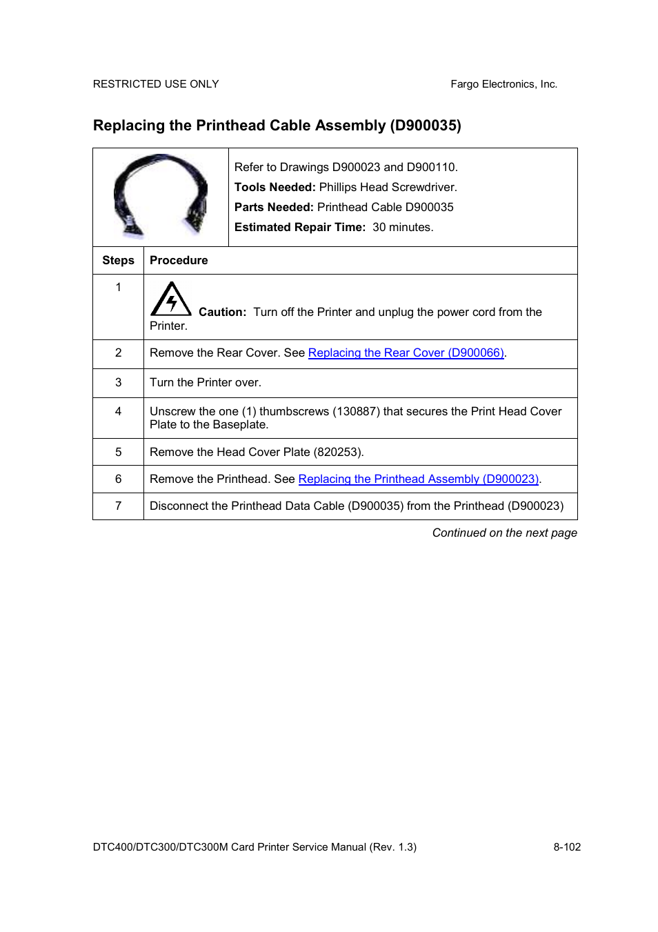 FARGO electronic DTC300 User Manual | Page 356 / 446