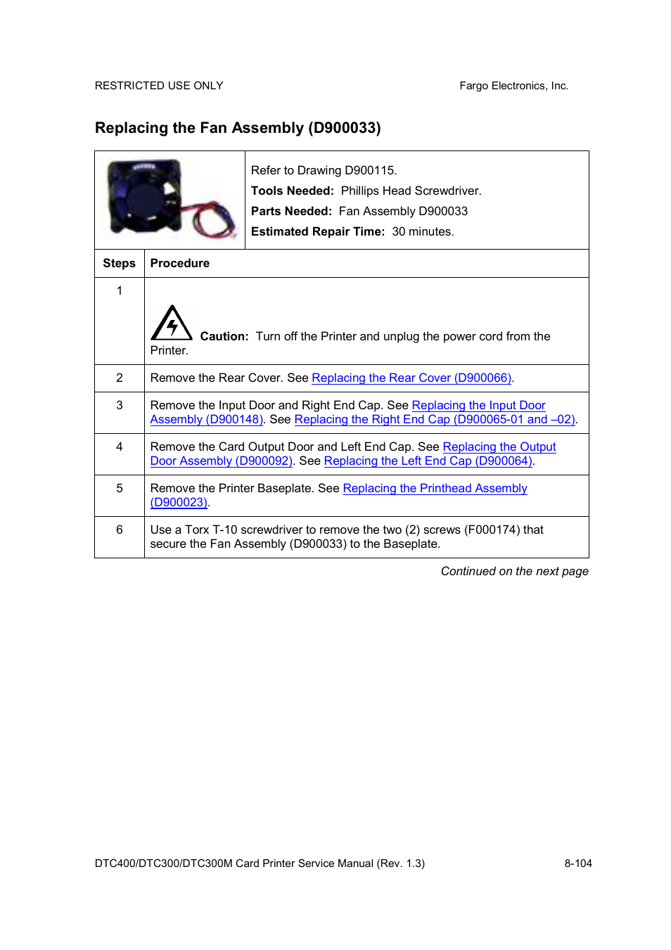 FARGO electronic DTC300 User Manual | Page 358 / 446