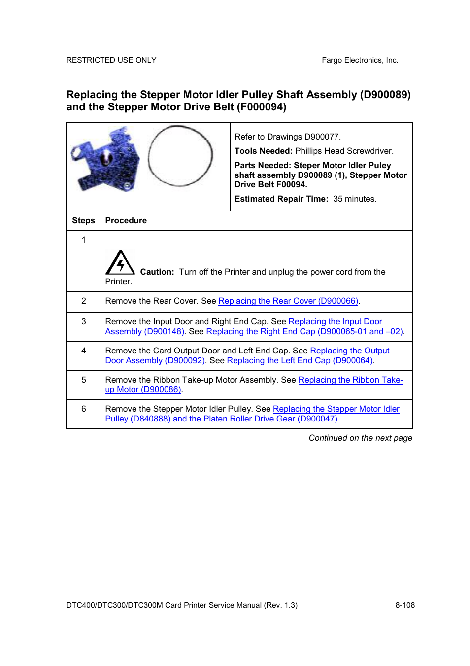 FARGO electronic DTC300 User Manual | Page 362 / 446