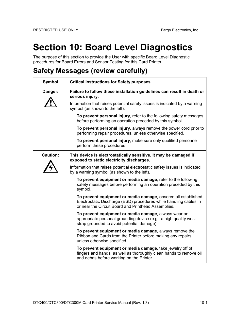 Safety messages (review carefully) | FARGO electronic DTC300 User Manual | Page 368 / 446