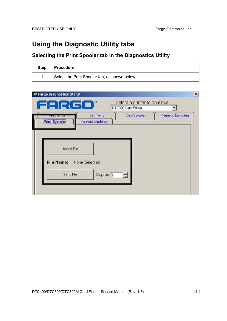 Using the diagnostic utility tabs | FARGO electronic DTC300 User Manual | Page 373 / 446