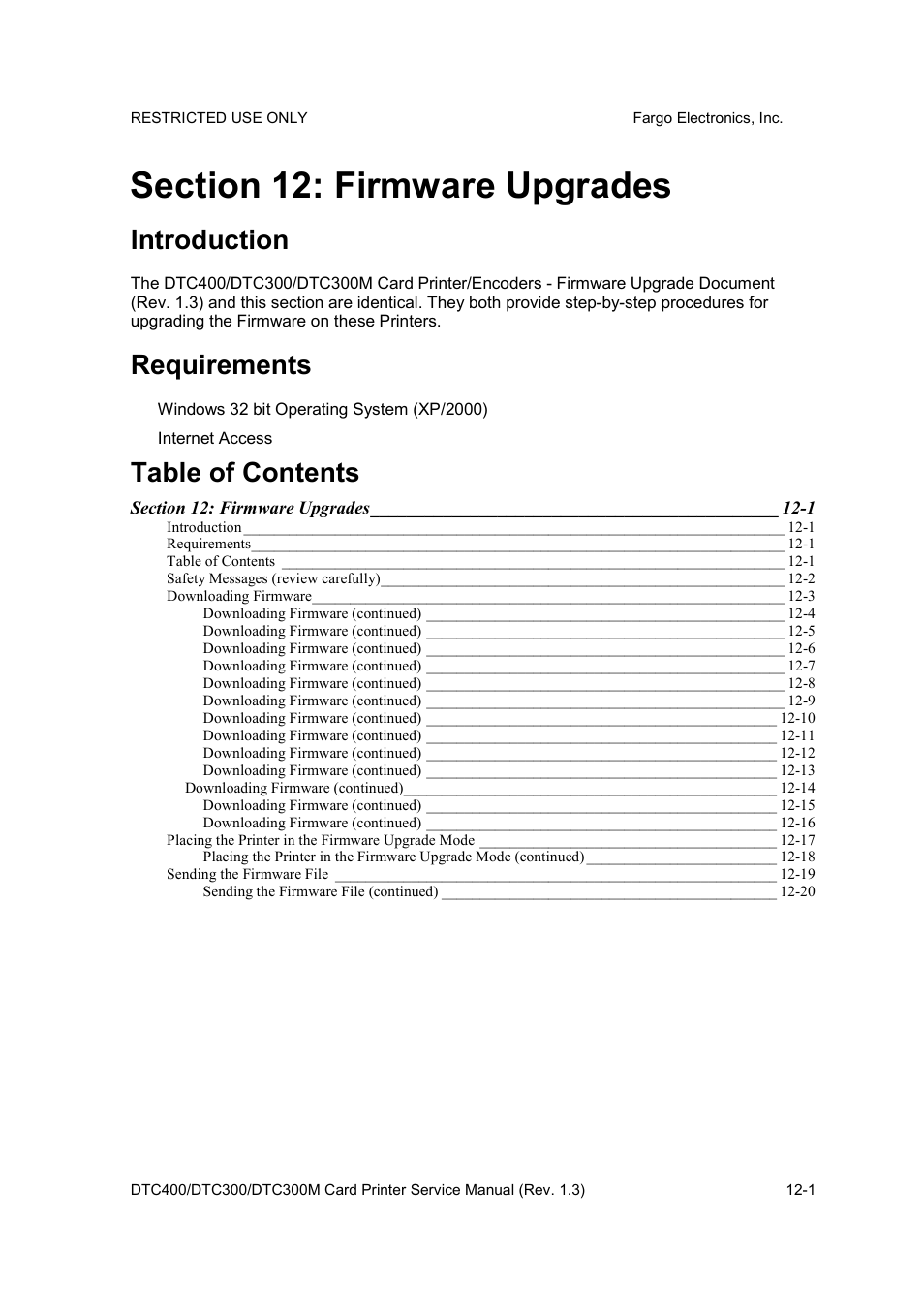 FARGO electronic DTC300 User Manual | Page 399 / 446