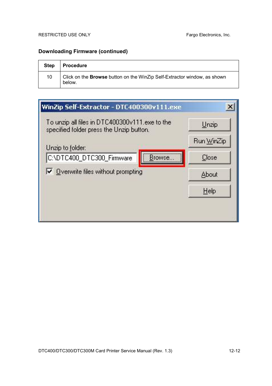 FARGO electronic DTC300 User Manual | Page 410 / 446