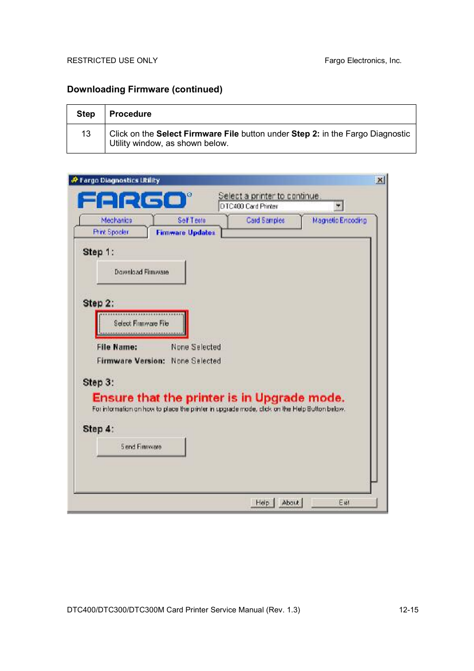 FARGO electronic DTC300 User Manual | Page 413 / 446