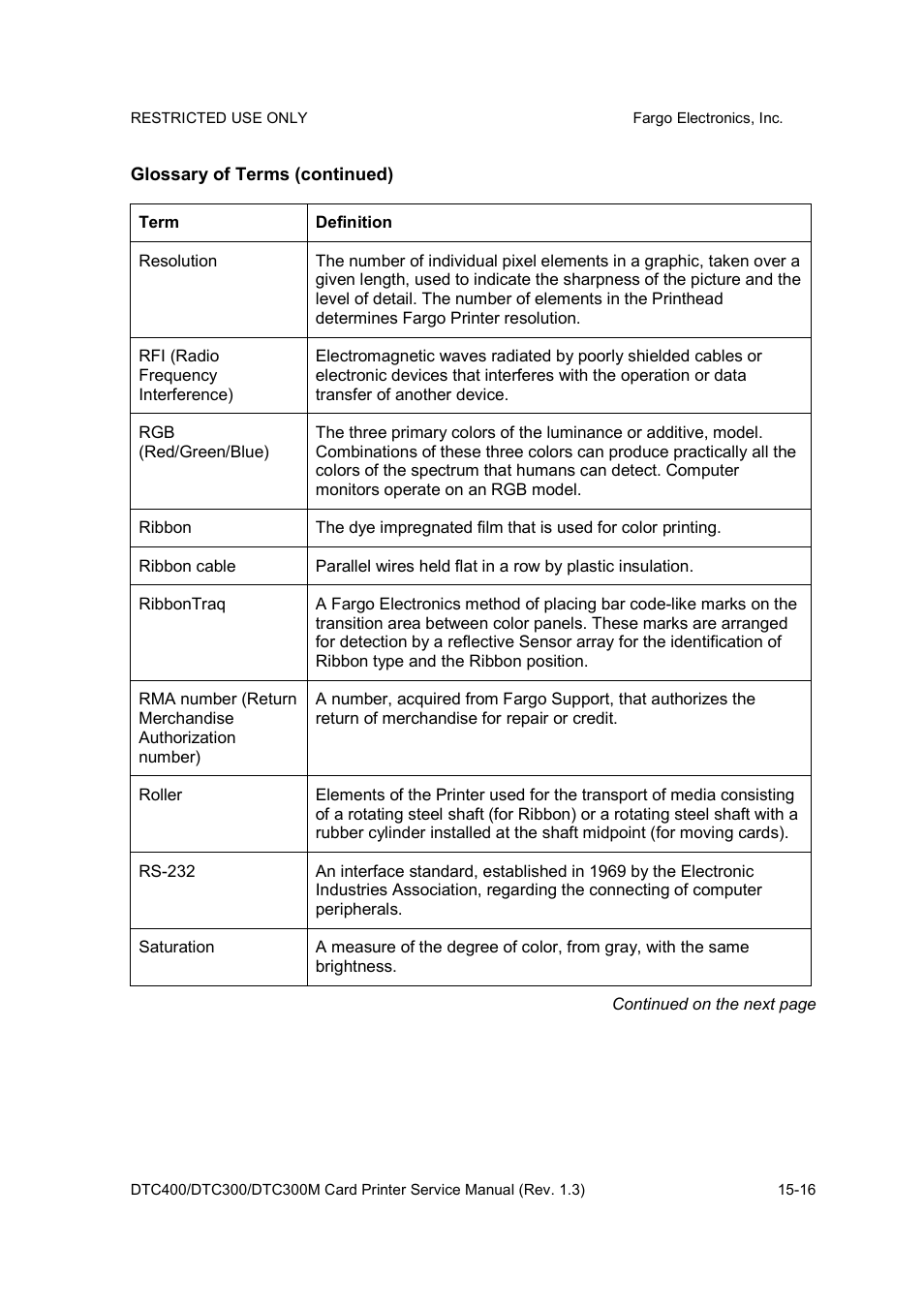 FARGO electronic DTC300 User Manual | Page 437 / 446