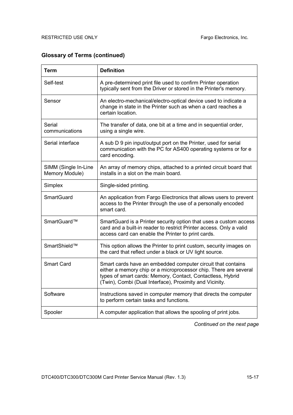 FARGO electronic DTC300 User Manual | Page 438 / 446