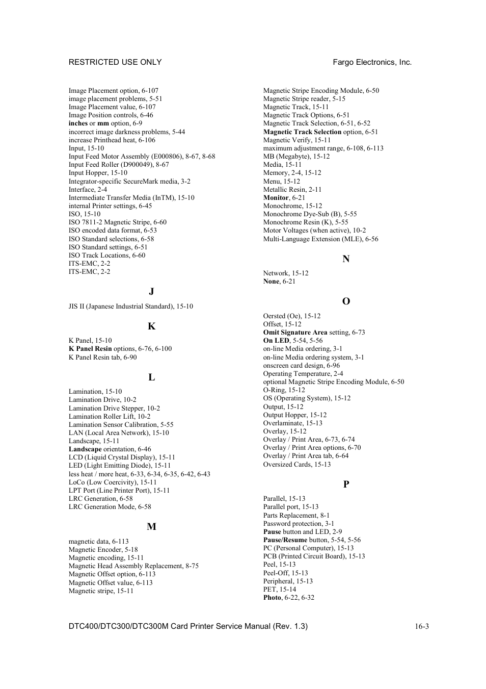 FARGO electronic DTC300 User Manual | Page 444 / 446