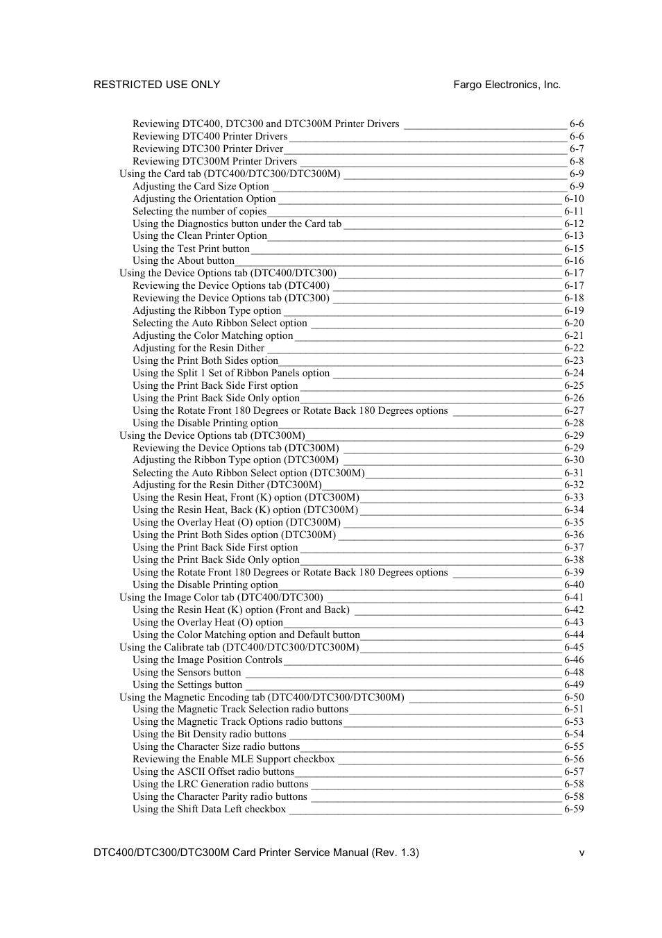 FARGO electronic DTC300 User Manual | Page 5 / 446